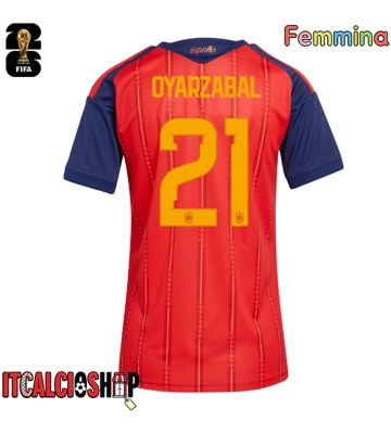 Spagna Mikel Oyarzabal #21 Prima Maglia Femmina Mondiali 2026 Manica Corta